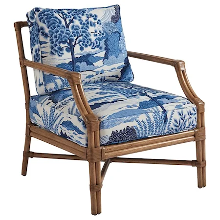 Redondo Tropical Chair with Woven Rattan and Abaca